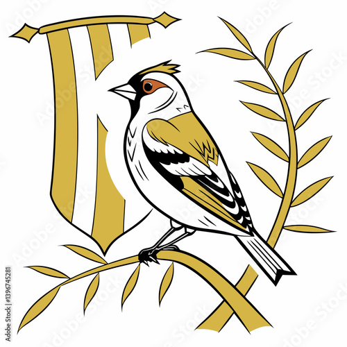 ​The goldcrest is Europe's smallest bird, measuring about 9 cm in length, with olive-green upperparts, buff-white underparts, and a distinctive head crest—orange with a yellow center in males, entirel