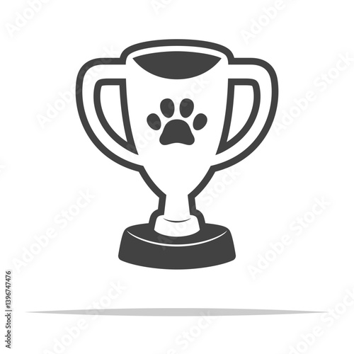 Pet trophy outline icon transparent vector isolated