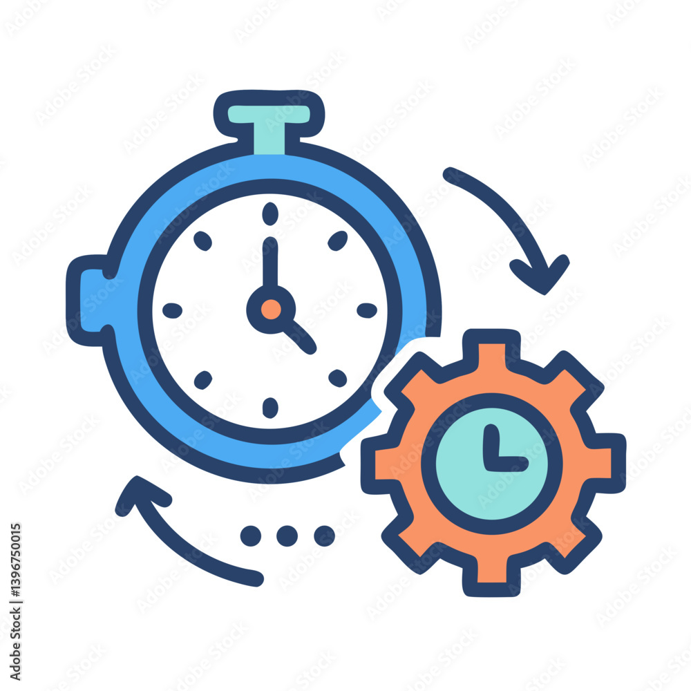Time Savings Efficiency Productivity Icon – Work Optimization Symbol for Business and Performance Time Savings Efficiency Productivity Icon – Work Optimization Symbol for Business and Performance