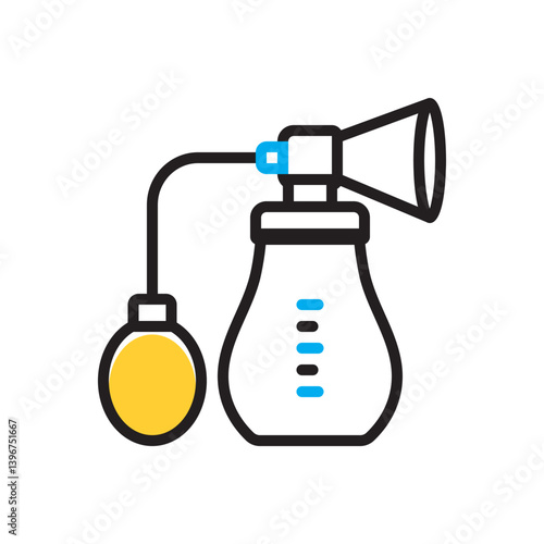 Multi  color icon for breast pump