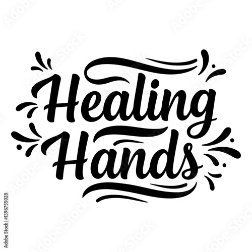 Healing Hands Typography Design