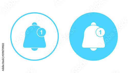 Bell icon vector. Notification sign and symbol for web site design
