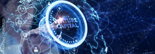 Obraz na płótnie Start-up Funding Crowdfunding Investment Venture Capital Entrepreneurship Internet Business Technology Concept w salonie