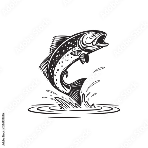 vector illustration of a fish