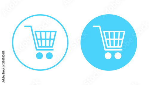 Shopping icon vector. Shopping cart sign and symbol. Trolley icon