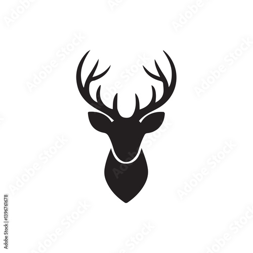 deer head silhouette vector design