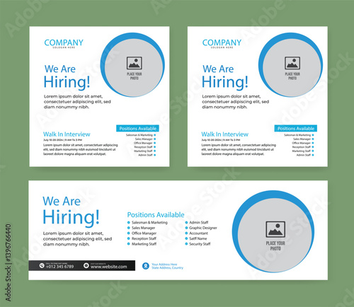 Creative We are hiring join to the team. Hiring recruitment vector creative design and social media post template Creative hiring poster. hiring social media post design.
