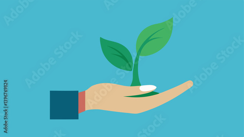 Hand Holding a Plant