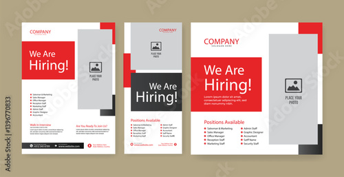 We are hiring job vacancy social media post banner design template with blue color. We are hiring job vacancy square web banner design.