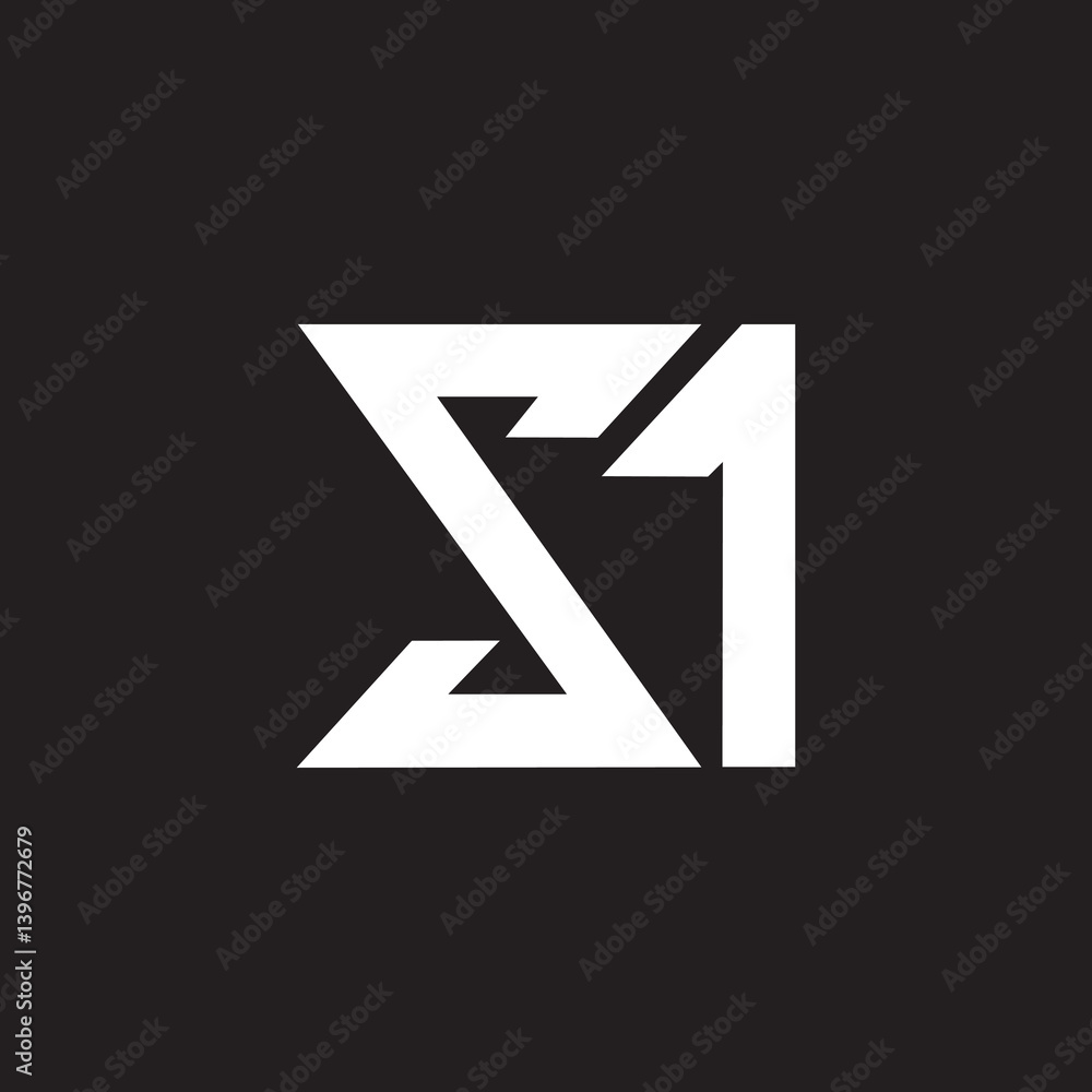 Abstract S1 icon company logo monogram branding template. Abstract S1 icon company logo monogram branding template.