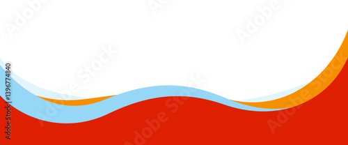 2色の波型背景素材