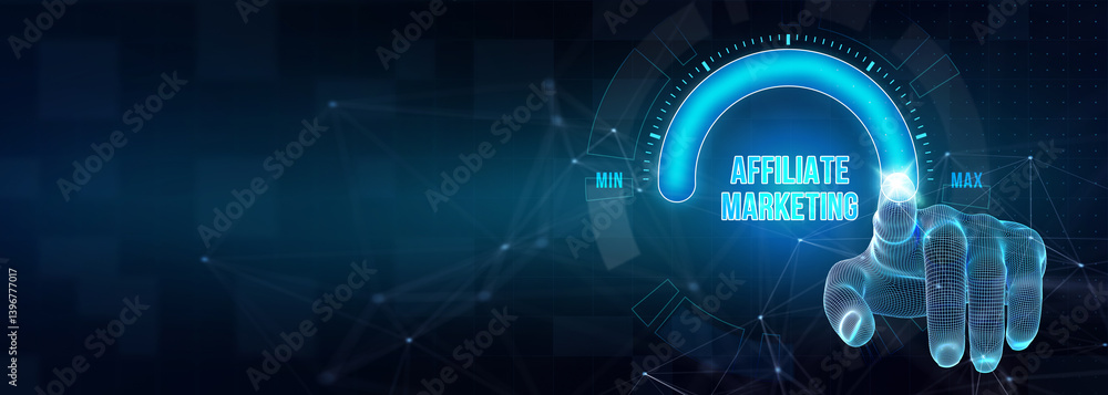 AFFILIATE MARKETING. Business, Technology, Internet and network concept. 3d illustration AFFILIATE MARKETING. Business, Technology, Internet and network concept. 3d illustration