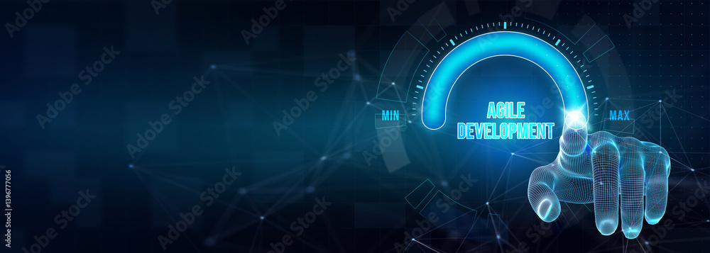 Concept of agile software development. 3d illustration Concept of agile software development. 3d illustration