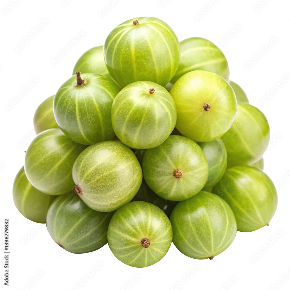 A Pile of Fresh Green Gooseberries Isolated on Trensprent Background Healthy Food and Nutrition Concept A Pile of Fresh Green Gooseberries Isolated on Trensprent Background Healthy Food and Nutrition Concept