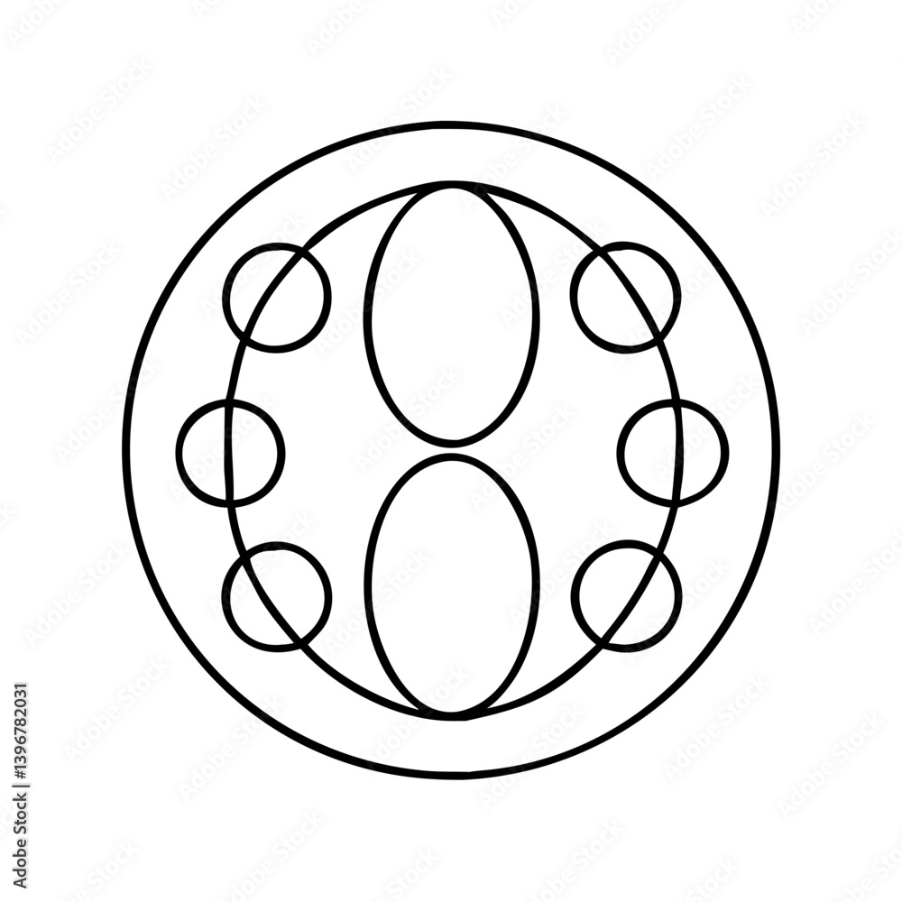 Obraz premium lunarphases icon, lunarphases line art - simple line art of lunarphases, perfect for lunarphases logos and icons