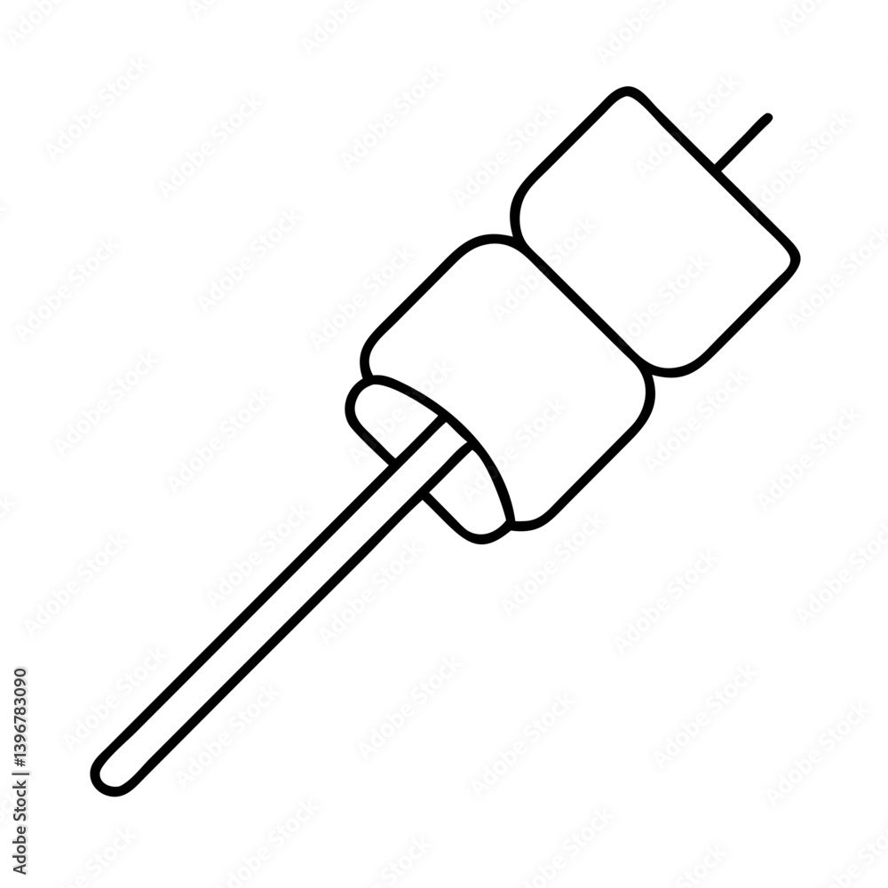 marshmallowstick icon, marshmallowstick line art - simple line art of marshmallowstick, perfect for marshmallowstick logos and icons marshmallowstick icon, marshmallowstick line art - simple line art of marshmallowstick, perfect for marshmallowstick logos and icons