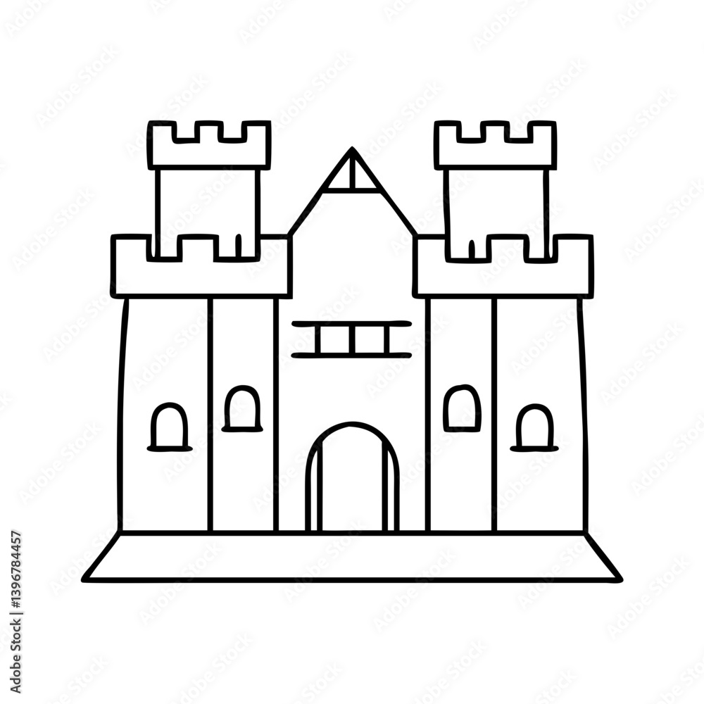 medievalcastle icon, medievalcastle line art - simple line art of medievalcastle, perfect for medievalcastle logos and icons medievalcastle icon, medievalcastle line art - simple line art of medievalcastle, perfect for medievalcastle logos and icons