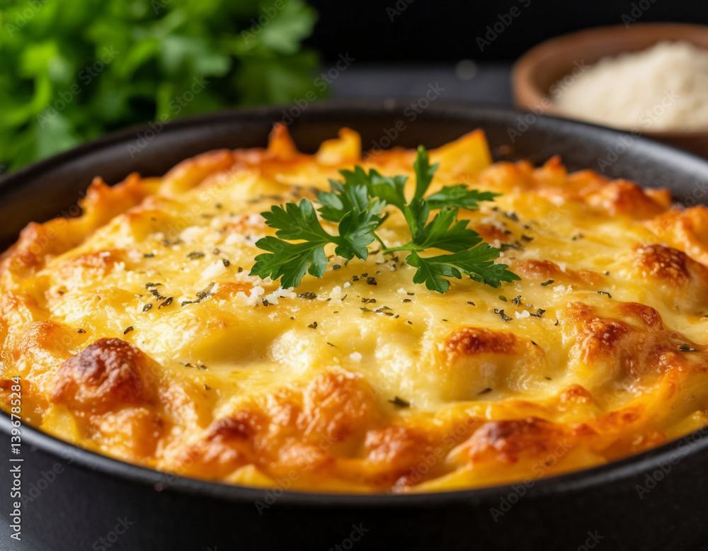 Potato casserole with cheese. Generated by AI Potato casserole with cheese. Generated by AI