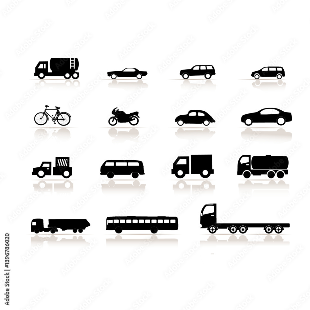 transportation icons set Icon set, Vehicles transportation icons set Icon set, Vehicles