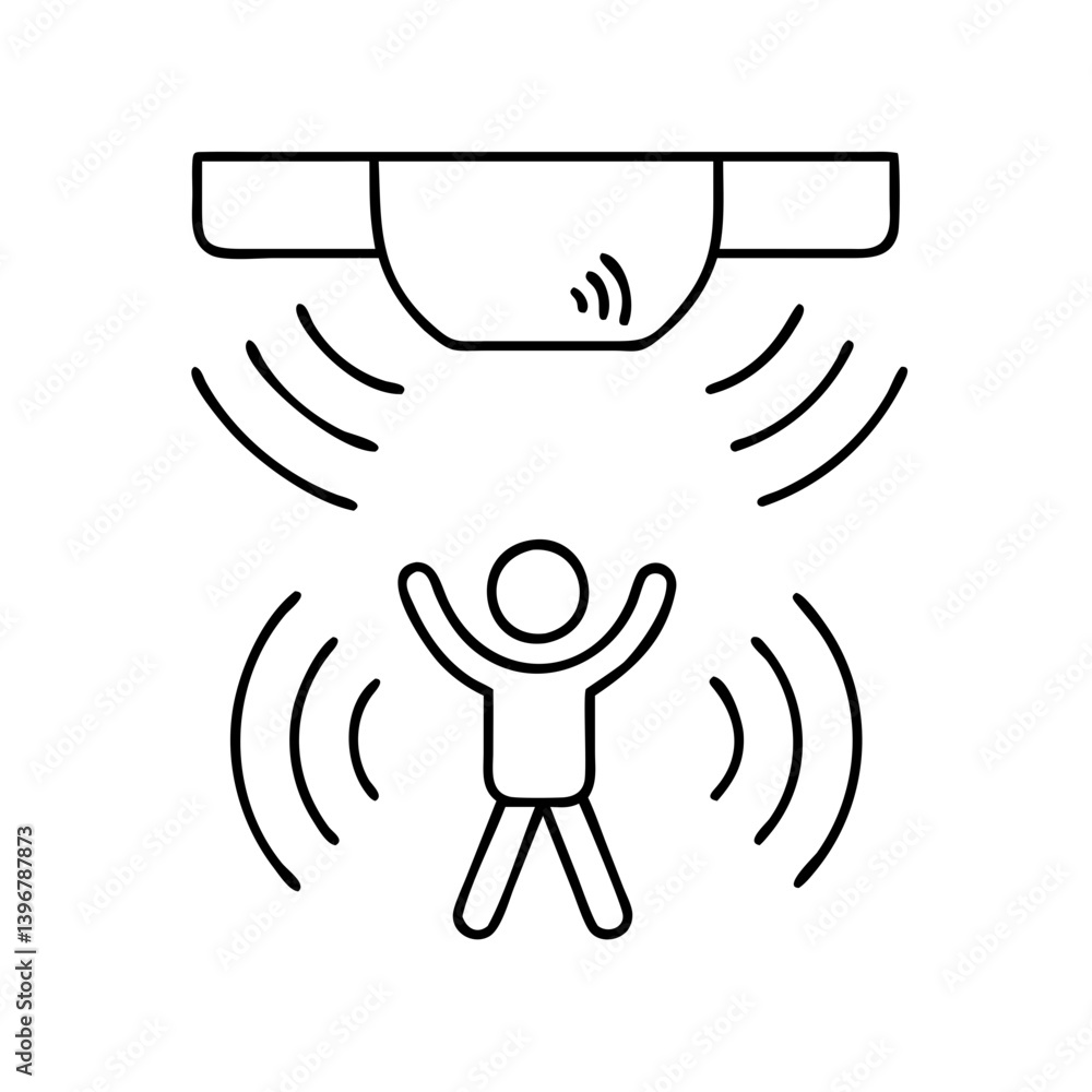Obraz premium motionsensors icon, motionsensors line art - simple line art of motionsensors, perfect for motionsensors logos and icons