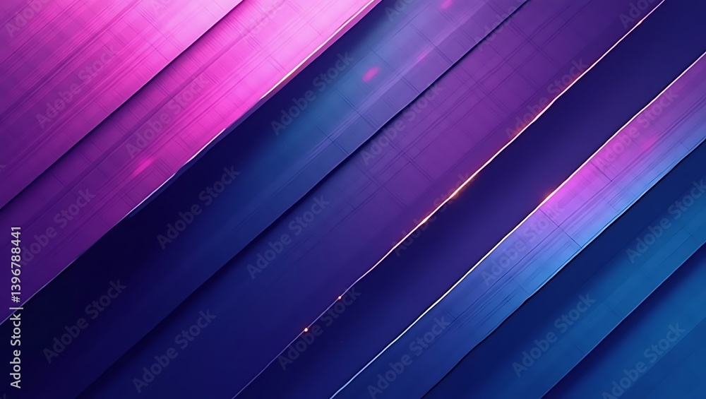 Obraz premium Vibrant purple and blue abstract art design with diagonal lines and subtle glowing accents