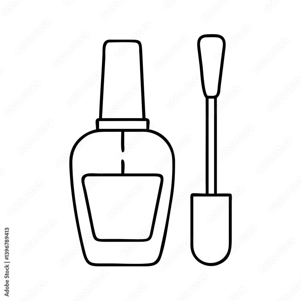 nailpolish icon, nailpolish line art - simple line art of nailpolish, perfect for nailpolish logos and icons nailpolish icon, nailpolish line art - simple line art of nailpolish, perfect for nailpolish logos and icons