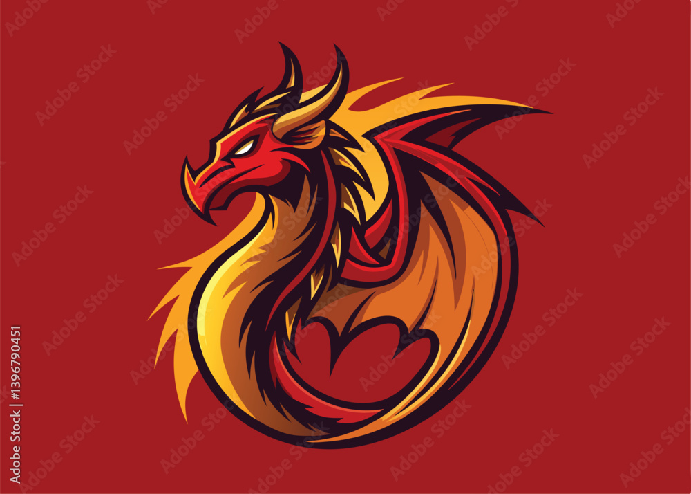 Beautiful Dragon animal dragon vector art illustration Beautiful Dragon animal dragon vector art illustration