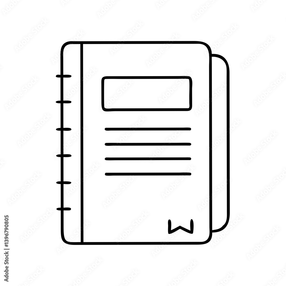 notebook icon, notebook line art - simple line art of notebook, perfect for notebook logos and icons notebook icon, notebook line art - simple line art of notebook, perfect for notebook logos and icons