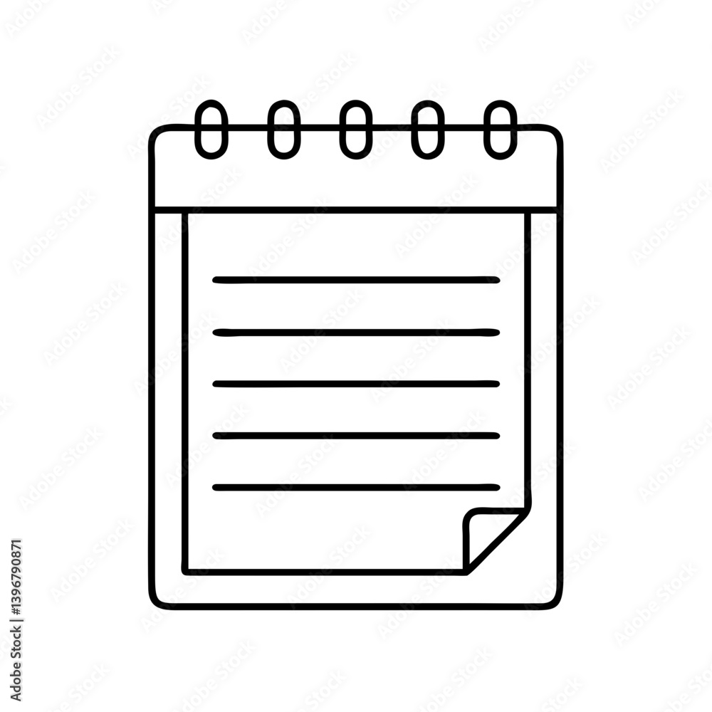 notepad icon, notepad line art - simple line art of notepad, perfect for notepad logos and icons notepad icon, notepad line art - simple line art of notepad, perfect for notepad logos and icons
