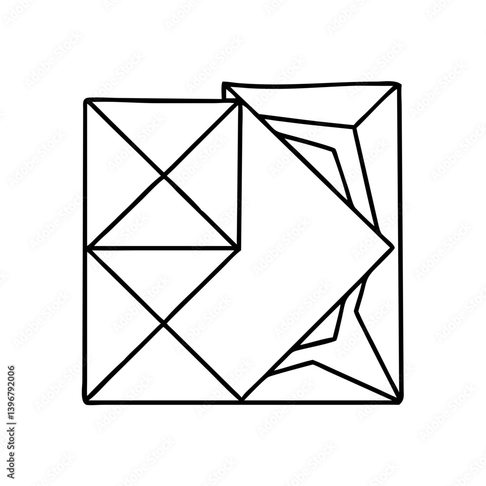 origamipaper icon, origamipaper line art - simple line art of origamipaper, perfect for origamipaper logos and icons origamipaper icon, origamipaper line art - simple line art of origamipaper, perfect for origamipaper logos and icons
