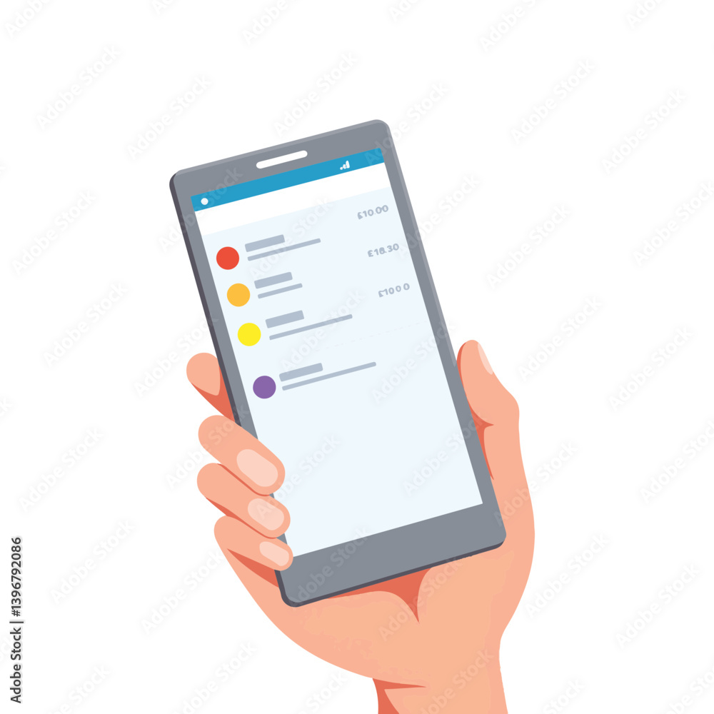 Sleek smartphone displaying colorful notifications, modern connectivity Sleek smartphone displaying colorful notifications, modern connectivity