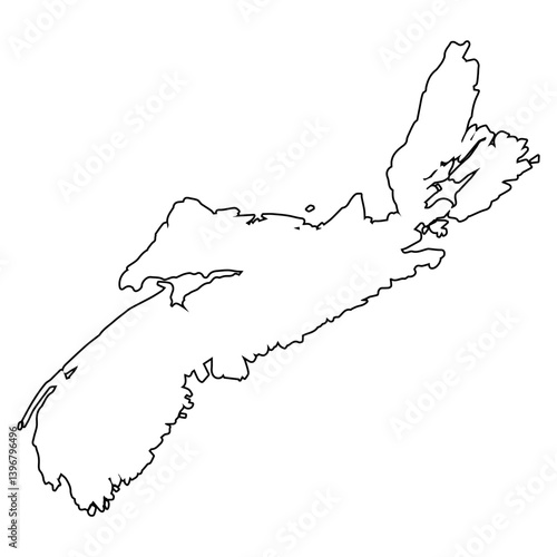 Detailed Outline Map of Nov...