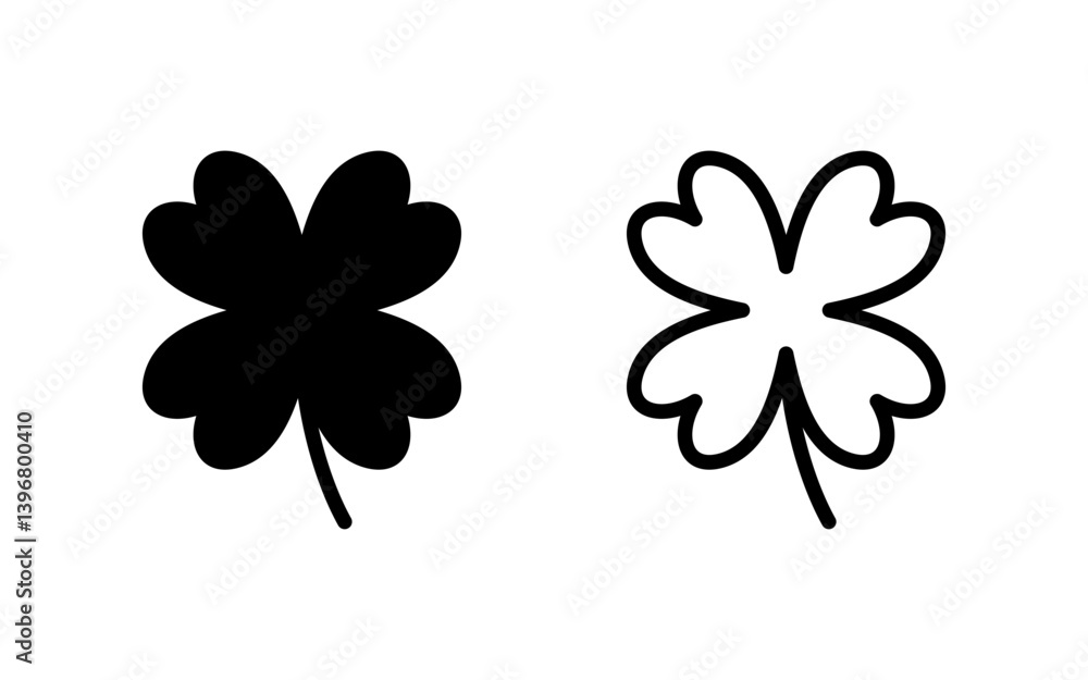 Clover icon vector illustration. clover sign and symbol. four leaf clover icon. Clover icon vector illustration. clover sign and symbol. four leaf clover icon.
