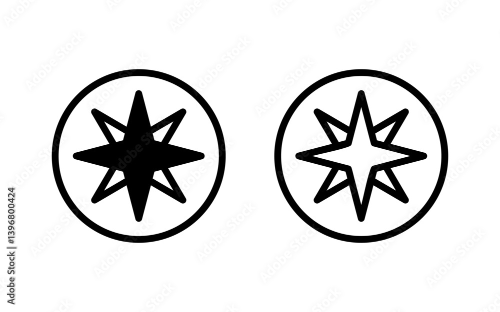 Compass icon vector illustration. arrow compass icon sign and symbol Compass icon vector illustration. arrow compass icon sign and symbol