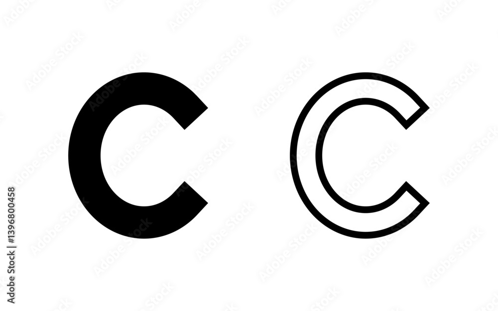 Copyright icon vector illustration. copyright sign and symbol Copyright icon vector illustration. copyright sign and symbol