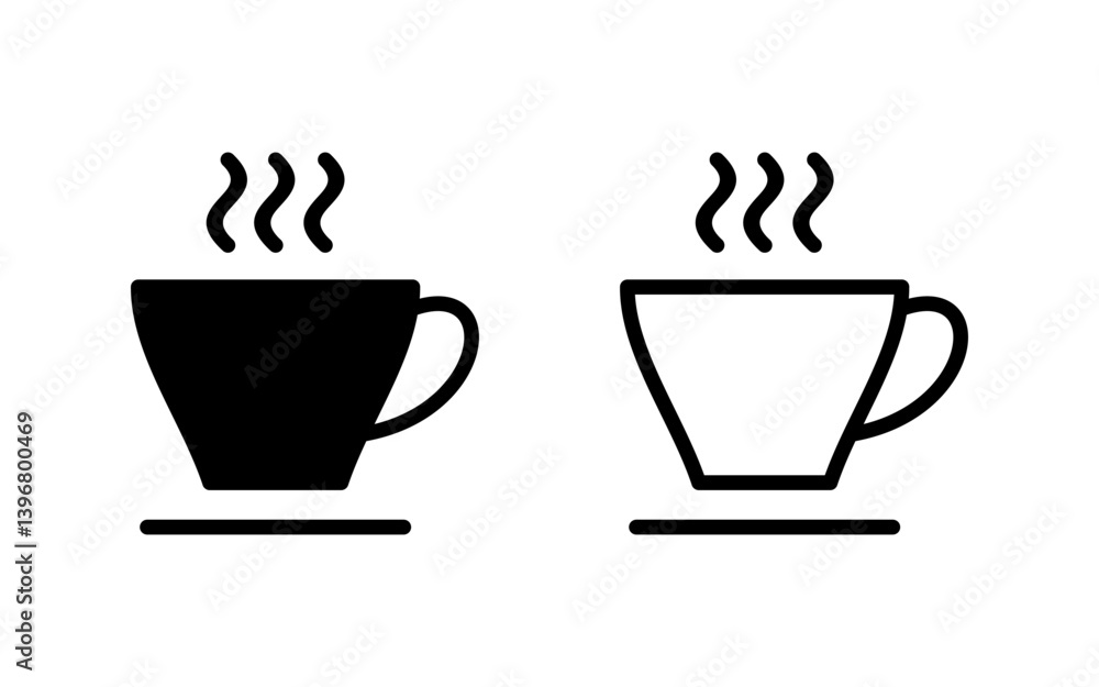 Obraz premium coffee cup icon vector illustration. cup a coffee sign and symbol