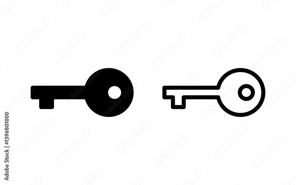 Key icon vector illustration. Key sign and symbol. Key icon vector illustration. Key sign and symbol.