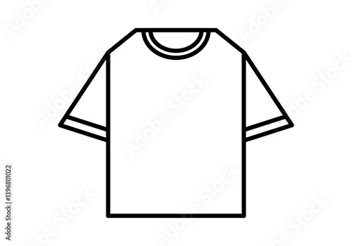 Icono negro de camisa de manga corta para verano
