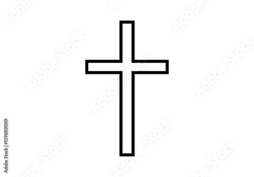Icono negro de cruz cristiana