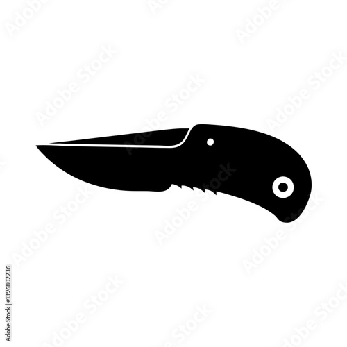 pocket knife icon, pocket knife silhouette vector illustration-simple silhouette illustration of pocket knife, perfect for pocket knife logos and icons