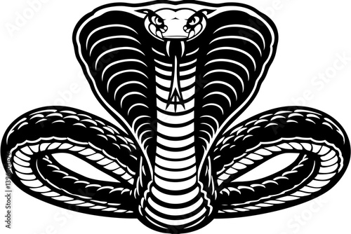 High-quality anaconda vector illustration showcasing the powerful and iconic snake in a detailed, stylized form. Ideal for wildlife education materials, reptile-themed designs, zoo brochures, nature d