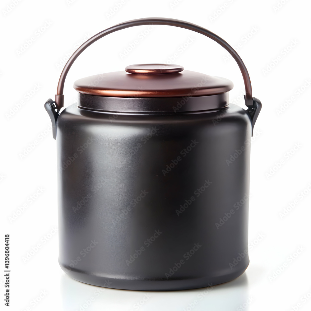 Black Ceramic Jar with Lid and Handle Black Ceramic Jar with Lid and Handle
