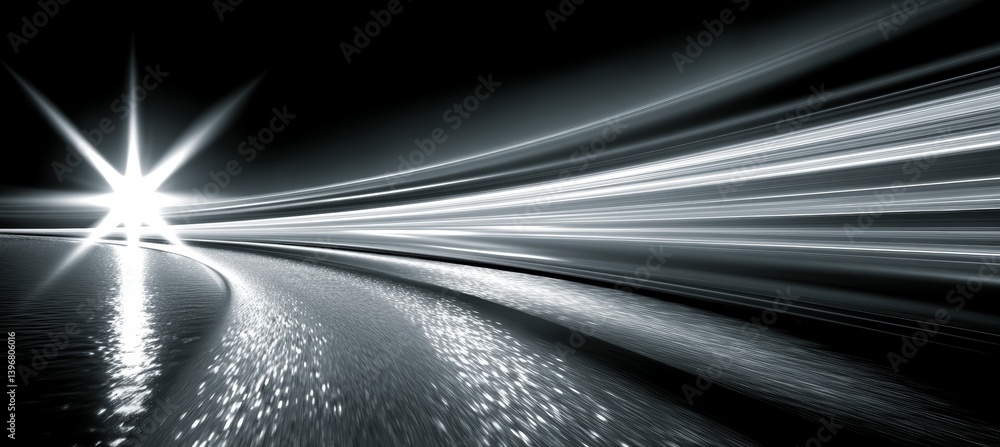 Wave light fast speed. Generative AI technology.