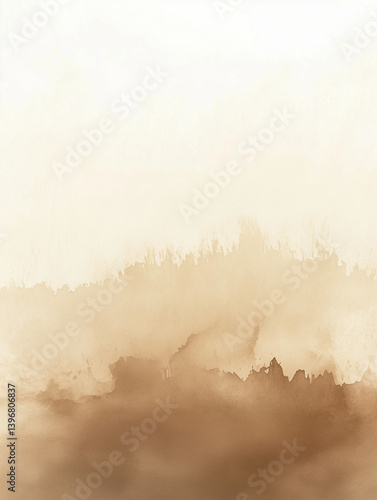 Minimal beige watercolor gradient with soft organic texture. Calm neutral background for elegant design projects