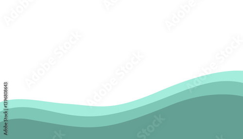 Soothing wavy background with turquoise hues. Modern and calm design elements.