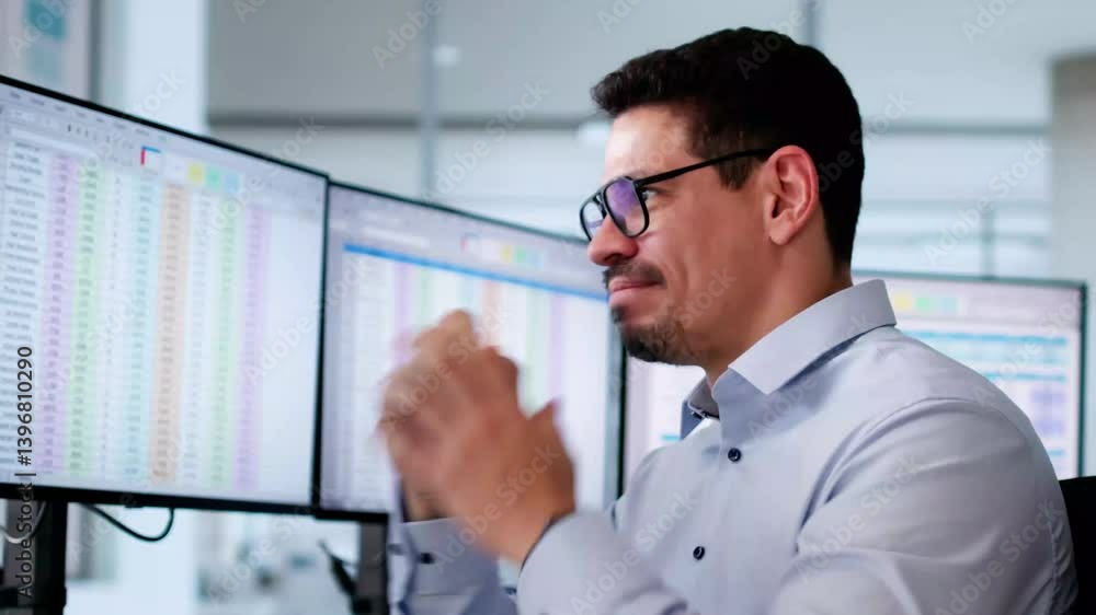 Data Analyst African Man Using Spreadsheet Data Analyst African Man Using Spreadsheet