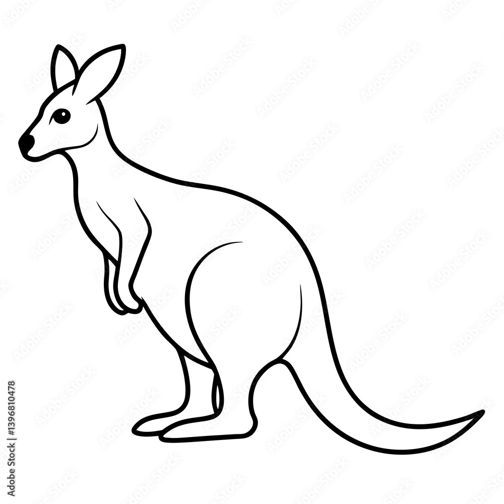 Kangaroo silhouette vector art Kangaroo silhouette vector art