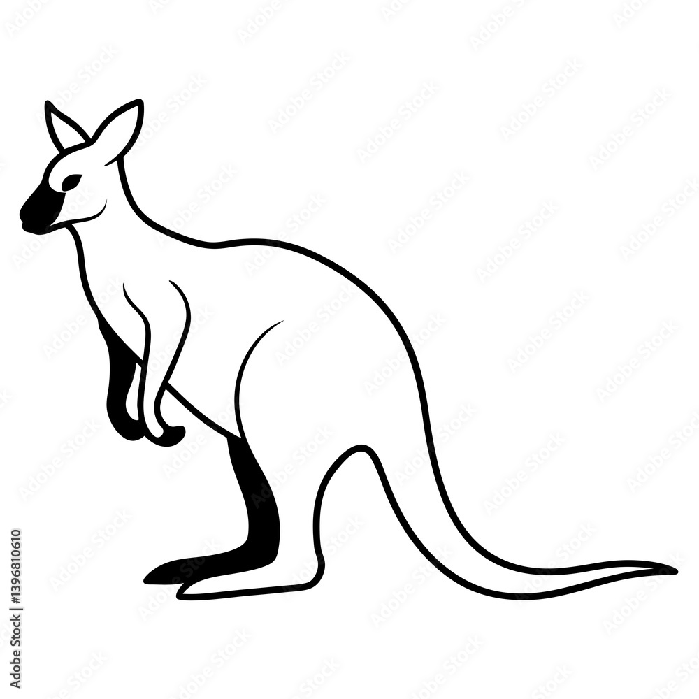 Kangaroo silhouette vector art Kangaroo silhouette vector art