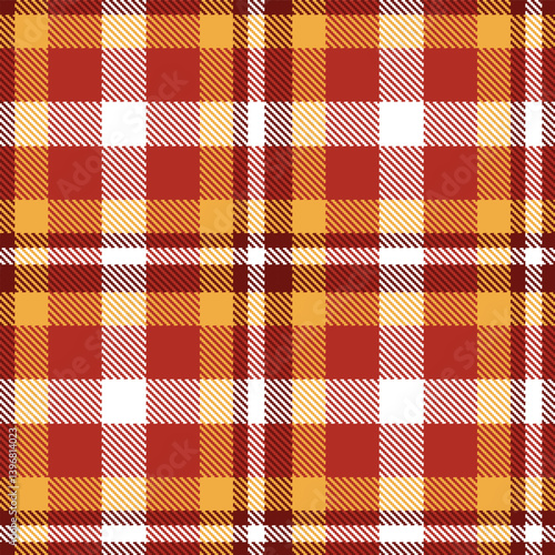 Highland reddy brown and Traditional butterscotch Seamless Tartan Textile Design
