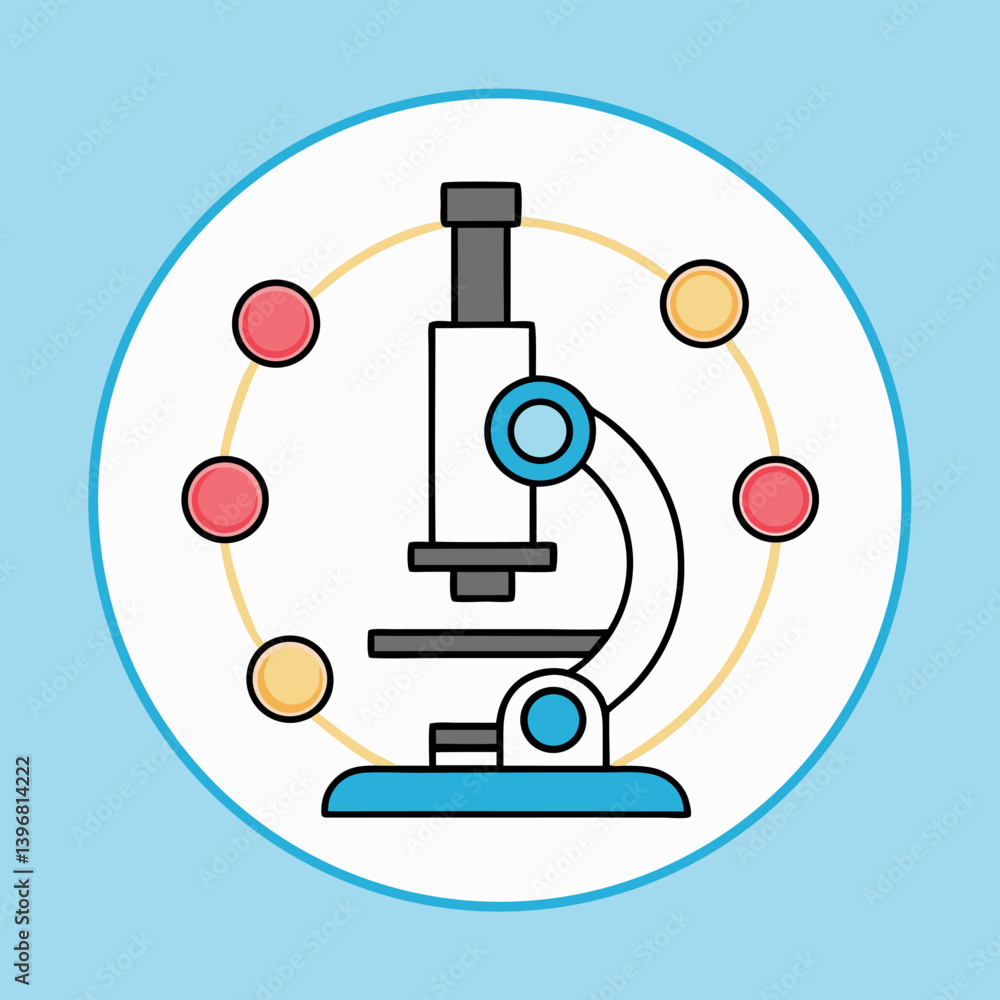 Fototapeta premium A microscope-surrounded-by-atoms 